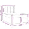 vidaXL Boxspringbett mit Matratze Dunkelbraun 140x200 cm Stoff