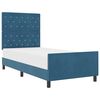 vidaXL Boxspringbett mit Kopfteil Dunkelblau 100 x 200 cm Samt