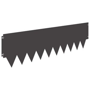vidaXL Raseneinfassung 10 pcs 103 x 30 cm Metall Schwarz