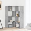 vidaXL Eck-Bücherregal 4 Böden Betongrau 85x85x140 cm Holzwerkstoff