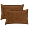 vidaXL Kissenbezug 2 stk. HOUTEN Hellbraun 50 x 80 cm Flanell
