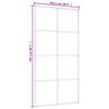 vidaXL Schiebet&uuml;r ESG Glas und Aluminium mattiert 102,5x205 cm Wei&szlig;