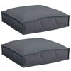 vidaXL Palettkissen für geeigneten Sitz 2 pcs Anthrazit 40 x 40 x 8 cm