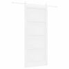 vidaXL Schiebet&uuml;r 93 x 211 cm Holzwerkstoff Wei&szlig;
