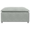 vidaXL Modulares Sofa Fu&szlig;hocker-Modul Hellgrau 100x100x48 cm
