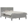 vidaXL Bettgestell mit Matratze Hellgrau 120 x 200 cm Samt