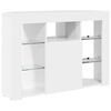 vidaXL Eck-LED-TV-Schrank Hochglanz Wei&szlig; 100x40x68cm Holzwerkstoff