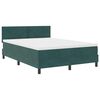 vidaXL Boxspringbett mit Matratze Dunkelgr&uuml;n 160 x 200 cm Samt