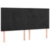 vidaXL Kopfteil Schwarz 160x5x118/128 cm Samt