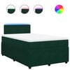 vidaXL Boxspringbett mit Matratze Dunkelgr&uuml;n 120x190 cm Samt