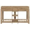 vidaXL Etagenbett f&uuml;r Kinder Artisan-Eiche 75 x 190 cm Holzwerkstoff