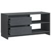 vidaXL TV-Schrank Grau 80x31x39 cm Massivholz Kiefer