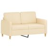 vidaXL 2-Sitzer-Sofa mit Kissen Creme 120 cm Stoff