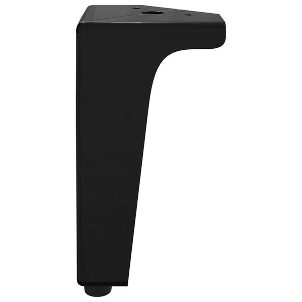 vidaXL M&ouml;belbeine 2 pcs Schwarz 5,5 x 5,5 x 10 cm Eisen