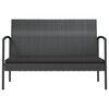 vidaXL 16-tlg. Garten-Lounge-Set mit Auflagen Poly Rattan Schwarz