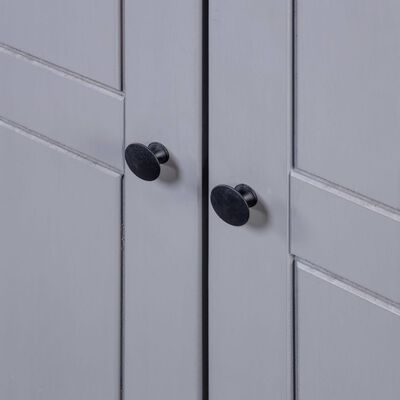 vidaXL Kleiderschrank Grau 80x50x171,5 cm Kiefernholz Panama