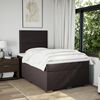 vidaXL Boxspringbett mit Matratze Dunkelbraun 120x190 cm Stoff