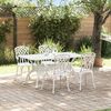 vidaXL Garten Essgruppe 5 pcs Wei&szlig; Aluminium