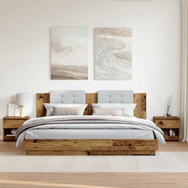 vidaXL Nachttische 2 St&uuml;ck Altholz 40x30x39 cm Holzwerkstoff