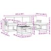 vidaXL Outdoor-Sofagarnitur 6 pcs Natur und Creme Massivholz Akazie