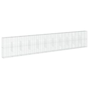 vidaXL Gabione mit Deckel 1100x50x200 cm Verzinktes Eisen