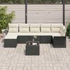 vidaXL Gartensofa-set mit Speicher 8 pcs Schwarz Poly-Rattan