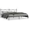 vidaXL Bettgestell mit Kopfteil Metall Schwarz 193x203 cm