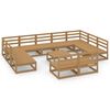 vidaXL 12-tlg. Garten-Lounge-Set Massivholz Kiefer