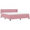vidaXL Boxspringbett mit Matratze mit Kopfteil Rosa 200 x 180 cm Samt
