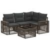 vidaXL Gartensofa-set 5 pcs Grau und Dunkelgrau Poly-Rattan