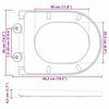 vidaXL Schnellverschluss-WC-Sitz Schwarz 46,2 x 36 x 4,3 cm Duroplast