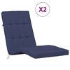 vidaXL Kissen f&uuml;r drau&szlig;en 2 pcs Marineblau 180 x 55 x 7 cm Stoff