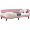 vidaXL Eckbettgestell mit Matratze 2 stk. Rosa 100 x 200 cm Samt