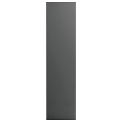 vidaXL Kleiderschrank Hochglanz-Grau 50x50x200 cm Holzwerkstoff