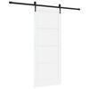 vidaXL Schiebet&uuml;r ORKDAL Wei&szlig; 83 x 202 cm Massives Kiefernholz