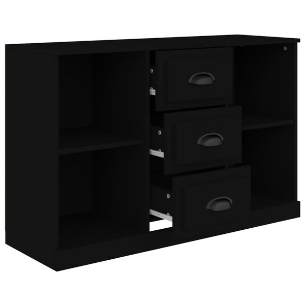 vidaXL Sideboard Schwarz 104,5x35,5x67,5 cm Holzwerkstoff