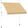 vidaXL Einziehbare Markise Handbetrieben 250 cm Gelb/Blau Gestreift