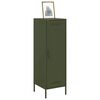 vidaXL Highboard Olivgr&uuml;n 36x39x113 cm Stahl