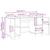 vidaXL Schreibtisch mit Regal Altholz 140 x 50 x 75 cm Holzwerkstoff