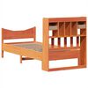 vidaXL Massivholzbett ohne Matratze Wachsbraun 75x190 cm Kiefernholz