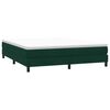 vidaXL Boxspringbett ohne Matratze Dunkelgr&uuml;n 180x220 cm Samt