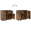 vidaXL Sideboard mit Schublade R&auml;uchereiche 71x35x65 cm Holzwerkstoff