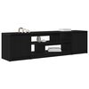 vidaXL TV-Schrank Schwarz Eiche-Optik 188,5x41x50 cm Holzwerkstoff