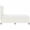 vidaXL Boxspringbett Creme und Wei&szlig; 193 x 120 x 128 cm Cordstoff