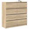 vidaXL Sideboard Sonoma-Eiche 100x35x99 cm Holzwerkstoff