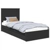 vidaXL Aufbewahrungsbett Schwarz 100 x 200 cm Holzwerkstoff
