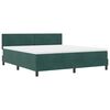 vidaXL Boxspringbett mit Matratze Dunkelgr&uuml;n 180 x 200 cm Samt