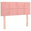vidaXL Boxspringbett mit Matratze Rosa 90x200 cm Samt