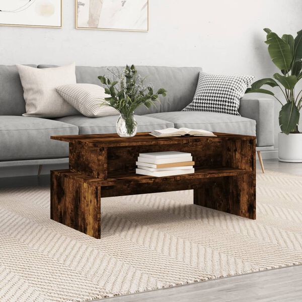 vidaXL Couchtisch Räuchereiche 90x55x42,5 cm Holzwerkstoff