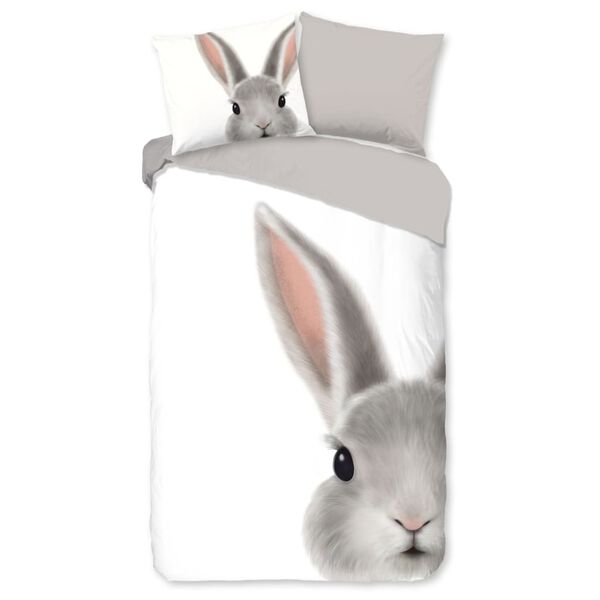 Good Morning Kinder-Bettwäsche-Set ROGER 140x200/220 cm Weiß